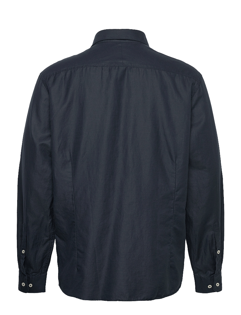 Lindbergh Black - 1927: Cotton/lin shirt WF L/S - oxfordi särgid - navy - 2