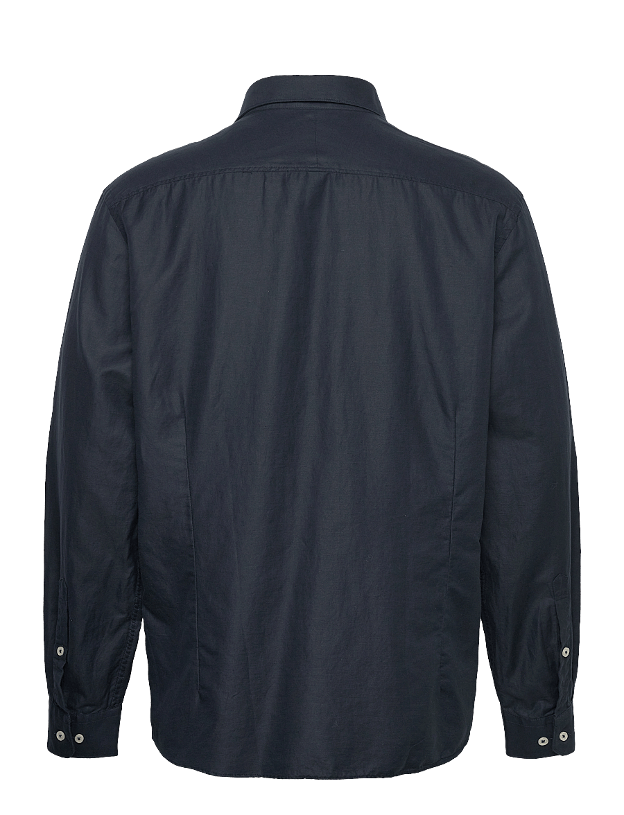 Lindbergh Black - 1927: Cotton/lin shirt WF L/S - oxford skjorter - navy - 2