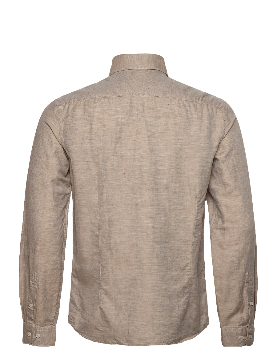 Lindbergh Black - 1927: Cotton/lin shirt WF L/S - oxford skjorter - sand mel - 2