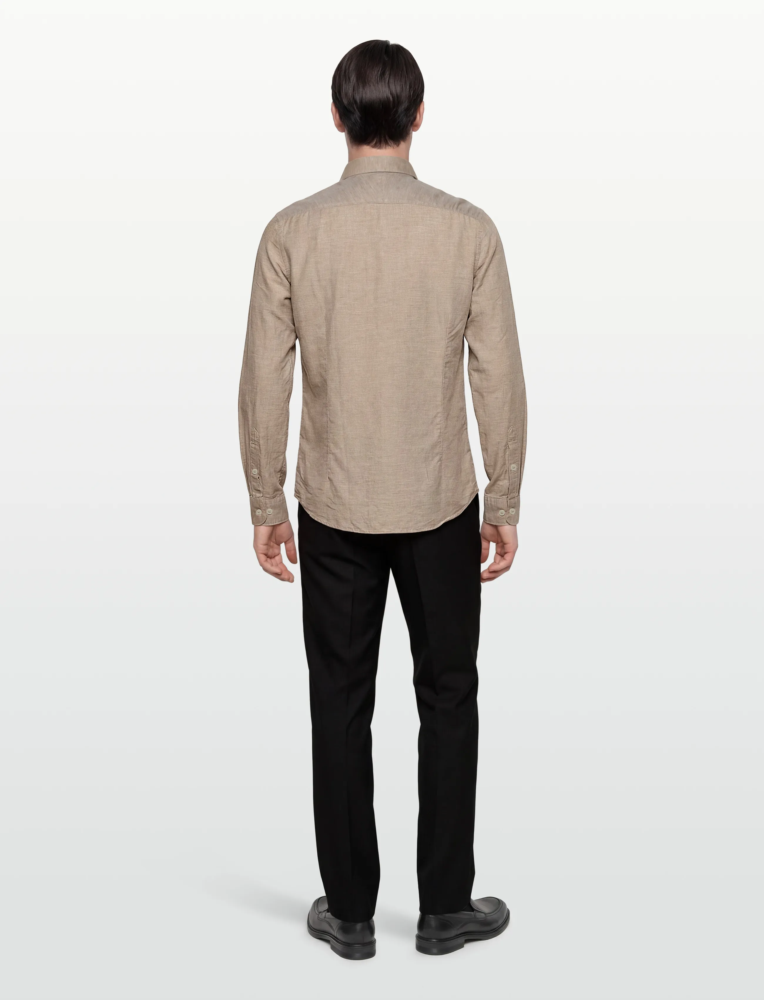 Lindbergh Black - 1927: Cotton/lin shirt WF L/S - oxford skjorter - sand mel - 4