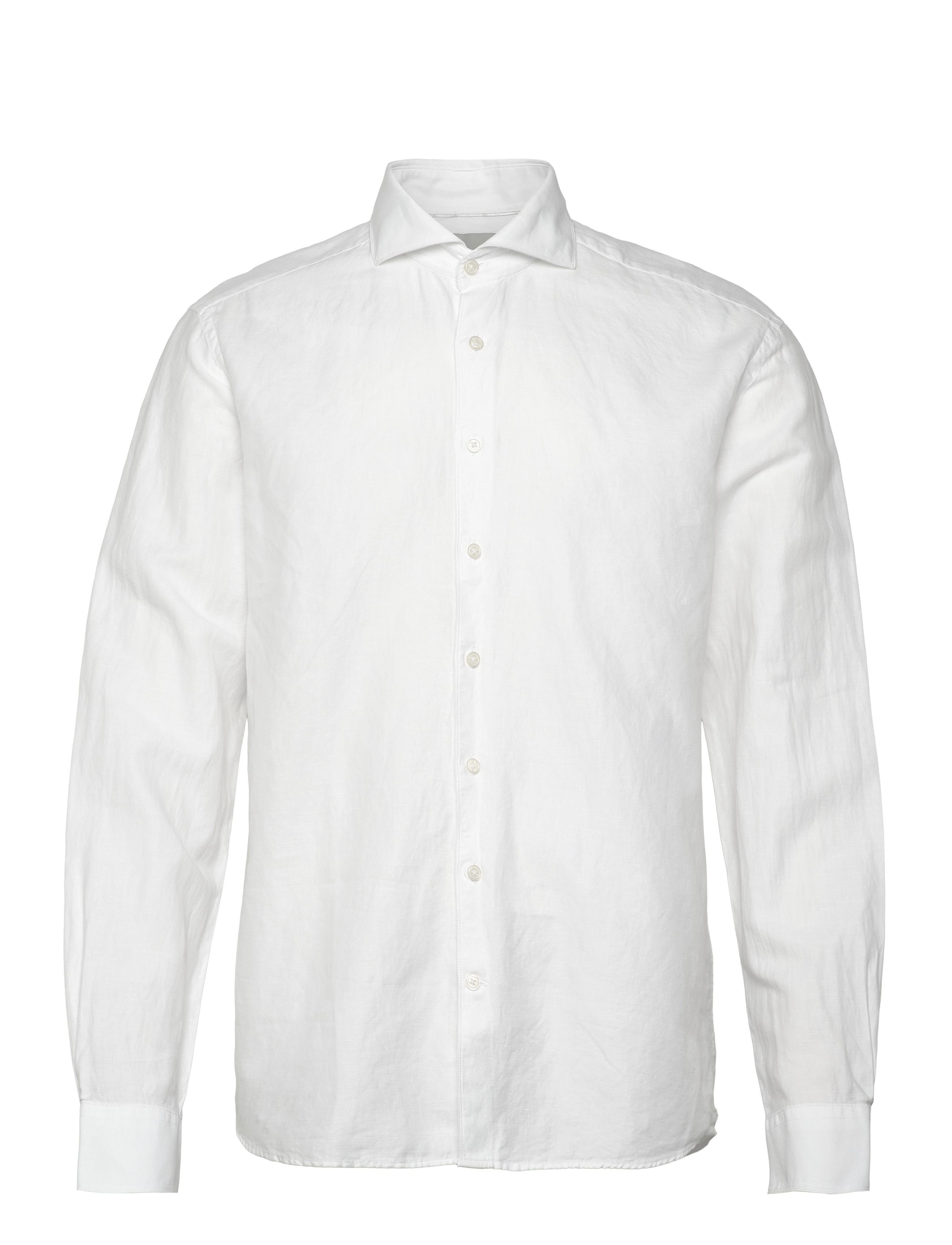 Lindbergh Black 1927: Cotton/lin shirt WF L/S - Last chance - WHITE / white