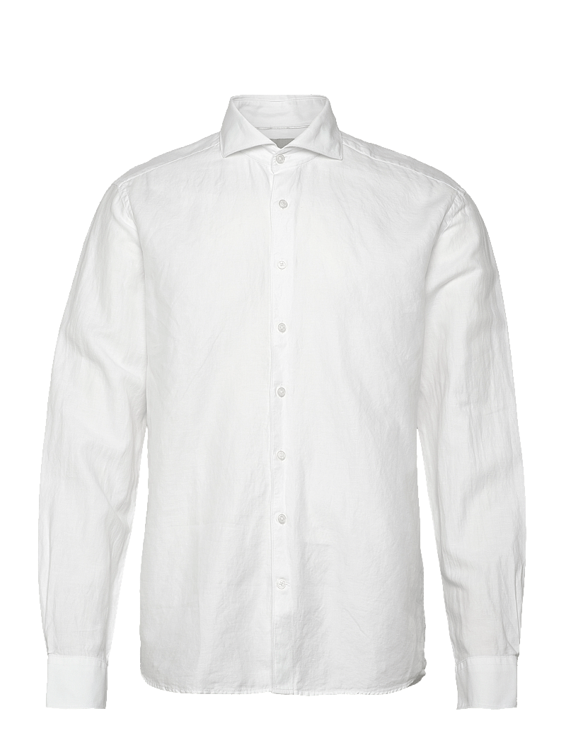 Lindbergh Black - 1927: Cotton/lin shirt WF L/S - oxford skjorter - white - 0
