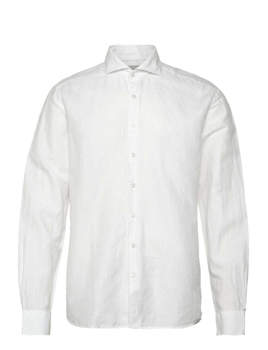 Lindbergh Black - 1927: Cotton/lin shirt WF L/S - oxford-hemden - white - 0