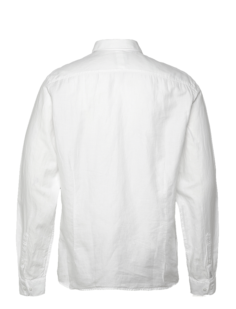 Lindbergh Black - 1927: Cotton/lin shirt WF L/S - oxford skjorter - white - 1