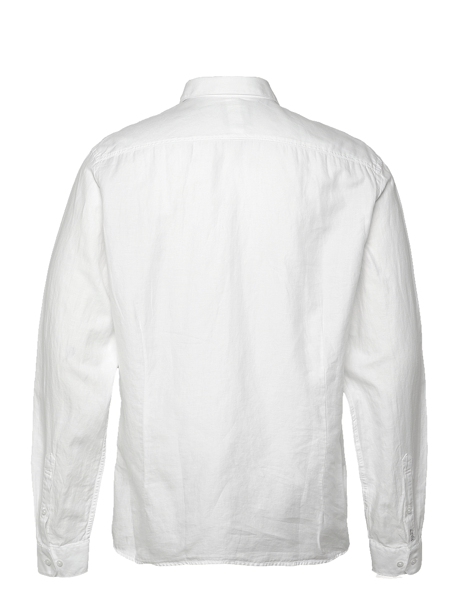 Lindbergh Black - 1927: Cotton/lin shirt WF L/S - oxford-hemden - white - 1