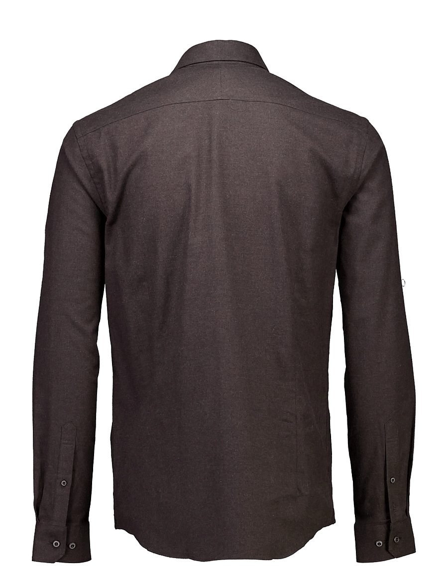 Lindbergh Black - 1927: Cashmere touch soft collar shirt WF L/S - formelle hemden - dk brown mel - 2