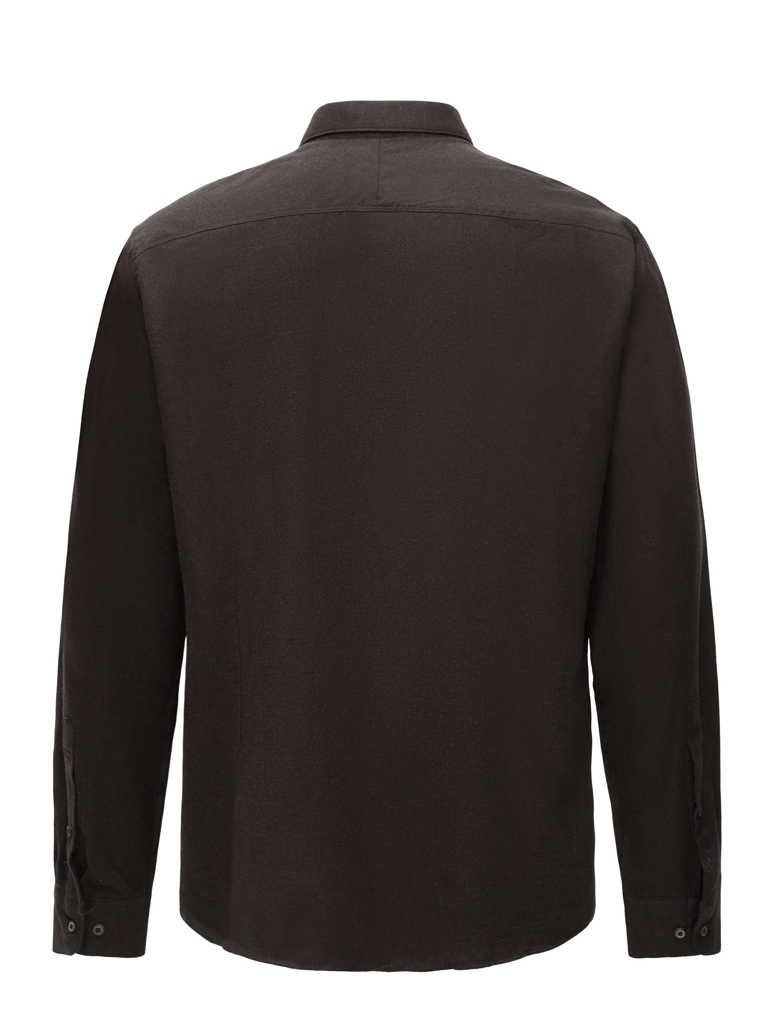 Lindbergh Black - 1927: Cashmere touch soft collar shirt WF L/S - koszule wizytowe - dk brown mel - 2