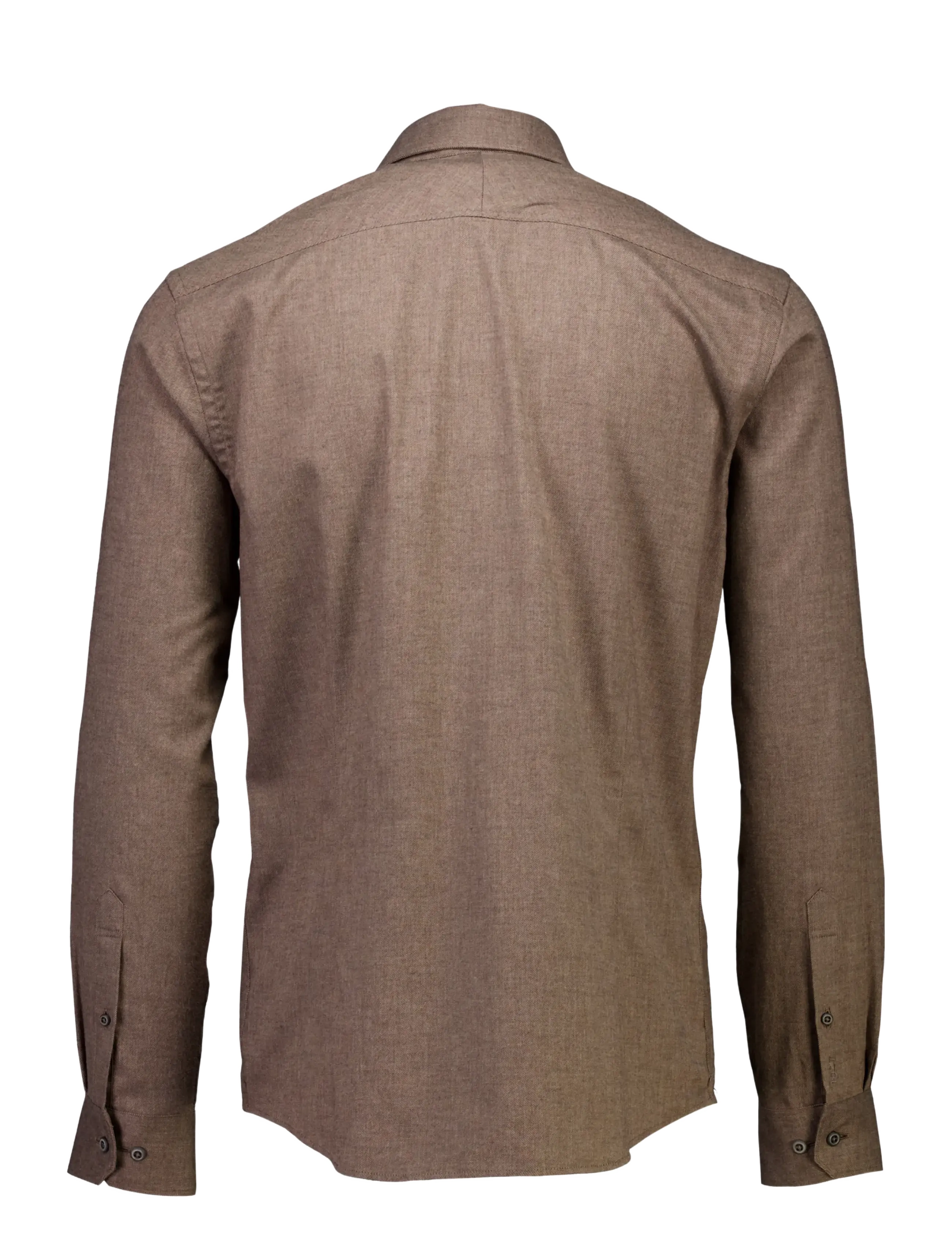 Lindbergh Black - 1927: Cashmere touch soft collar shirt WF L/S - formal shirts - dk sand mel - 2