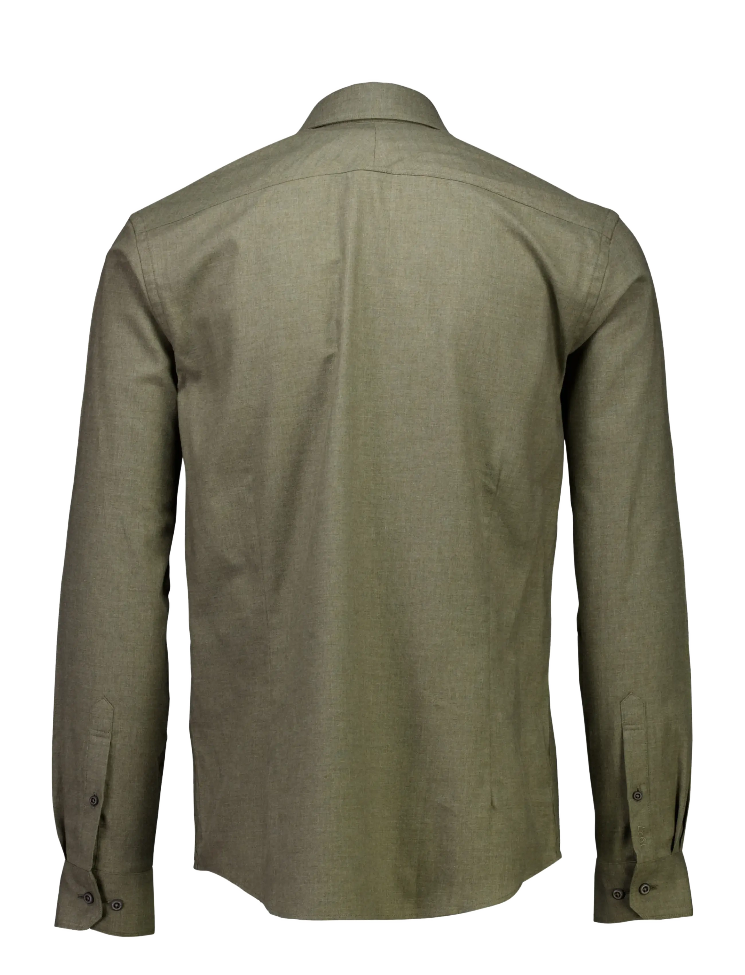 Lindbergh Black - 1927: Cashmere touch soft collar shirt WF L/S - kostymskjortor - olive mel - 2