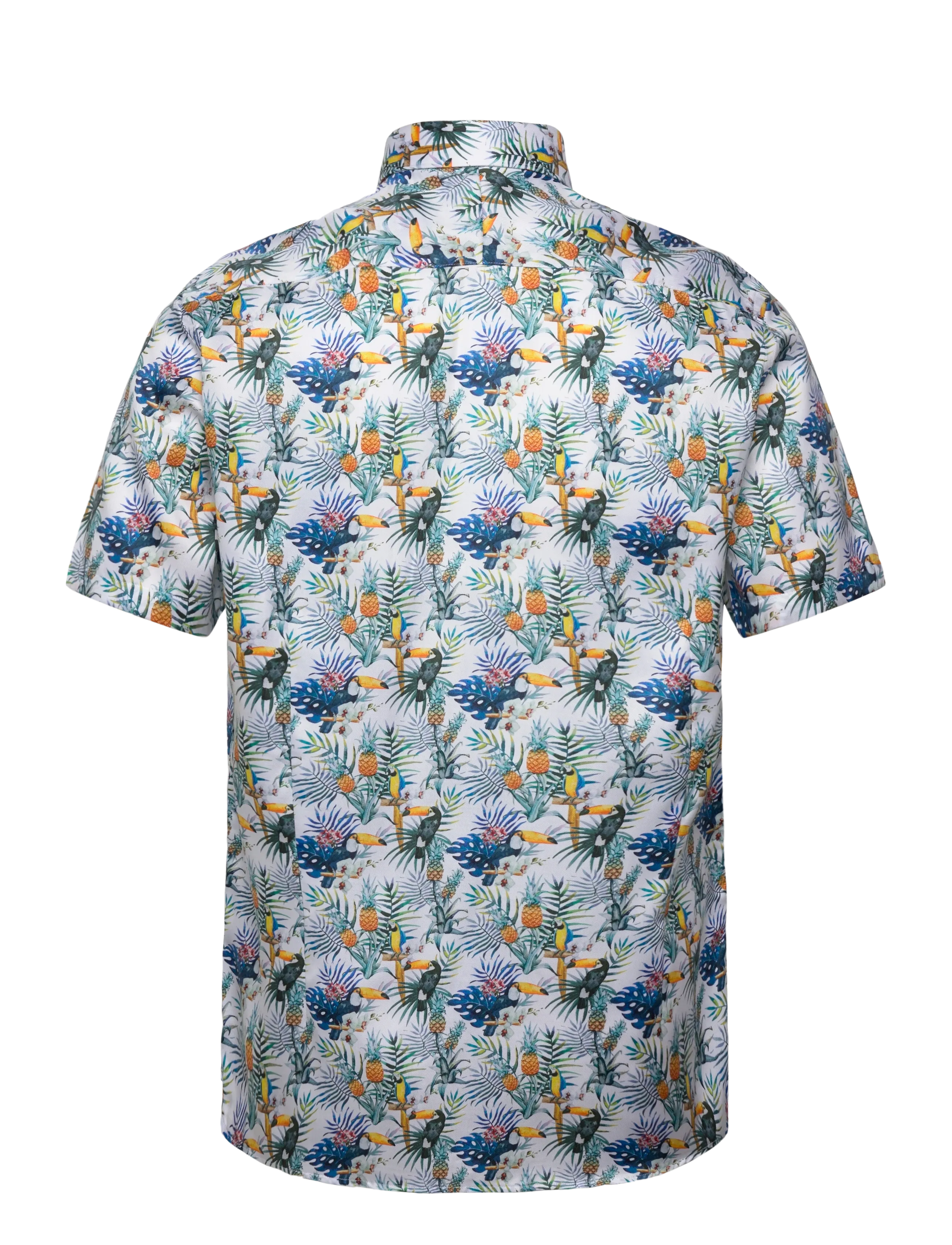 Lindbergh Black - 1927: AOP shirt WF S/S - mønstrede skjorter - white - 2