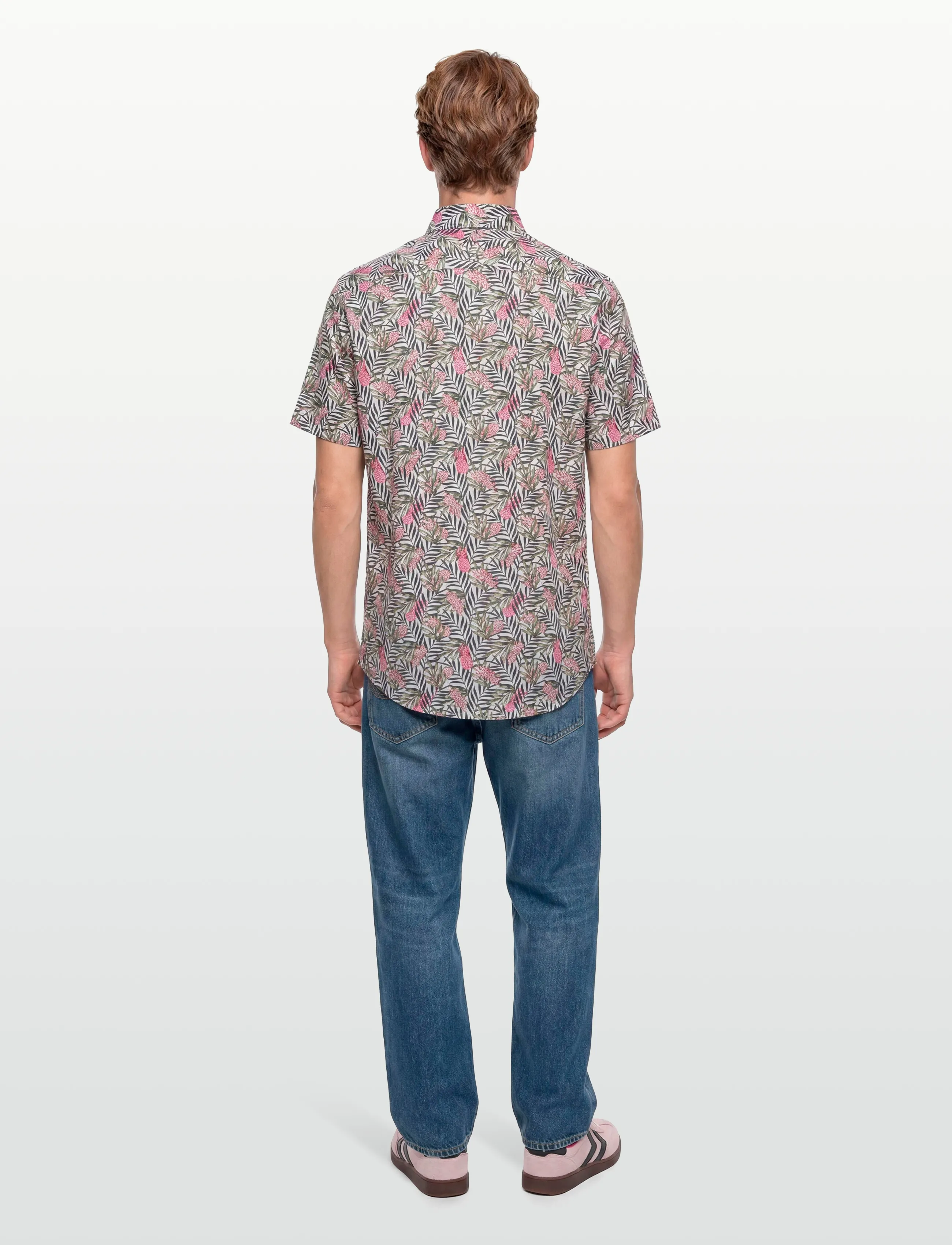 Lindbergh Black - 1927: AOP shirt WF S/S - raštuoti marškiniai - white - 4