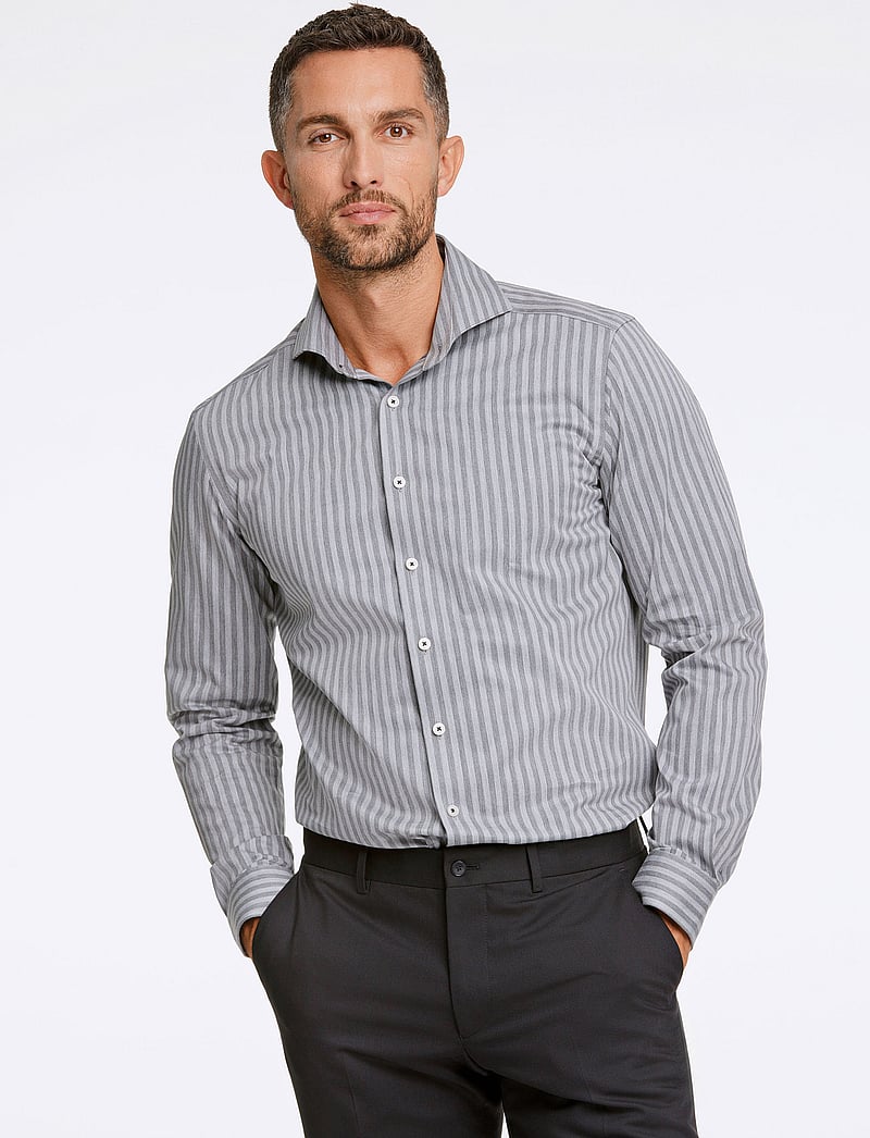 Lindbergh Black - 1927: Shirt L/S - pidulikud särgid - lt grey - 0