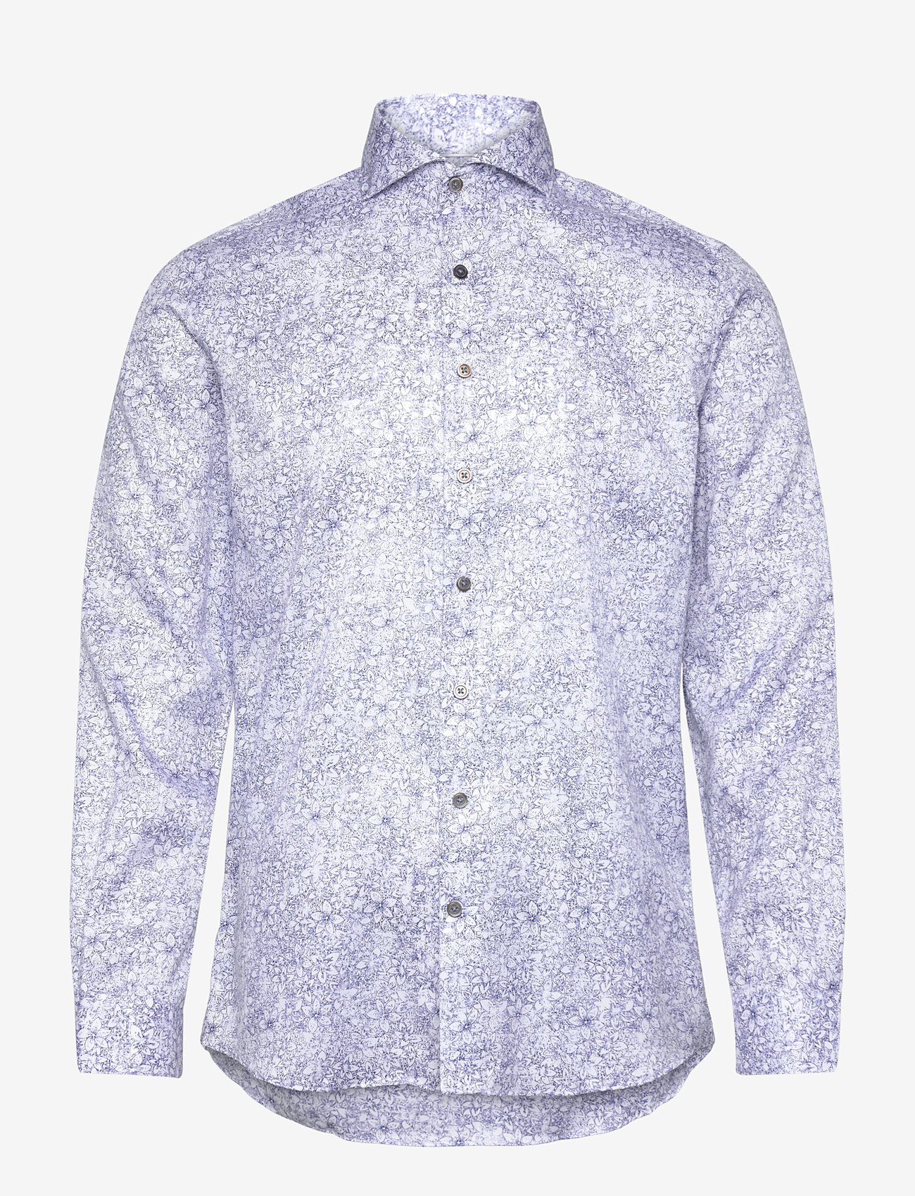 Lindbergh Black - 1927: AOP shirt WF L/S - blue - 1
