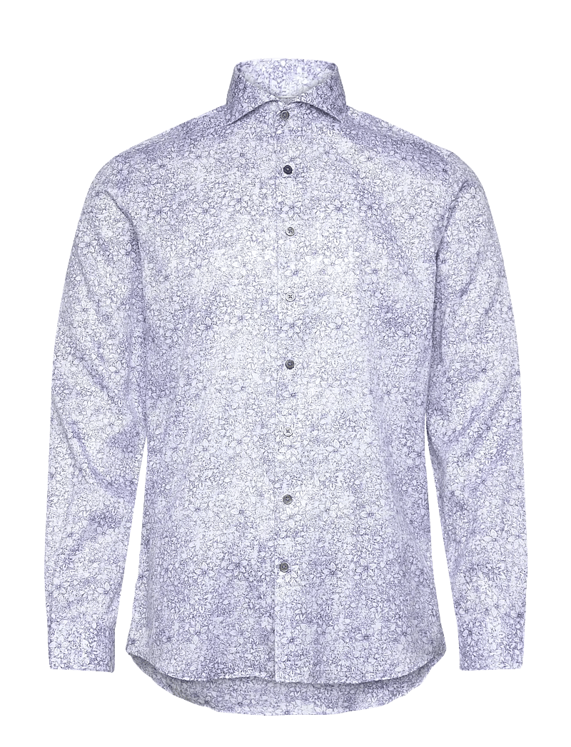 Lindbergh Black - 1927: AOP shirt WF L/S - blue - 1