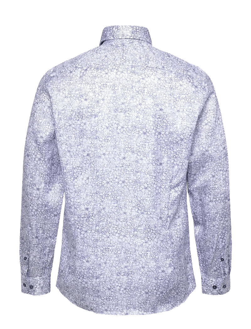 Lindbergh Black - 1927: AOP shirt WF L/S - blue - 2