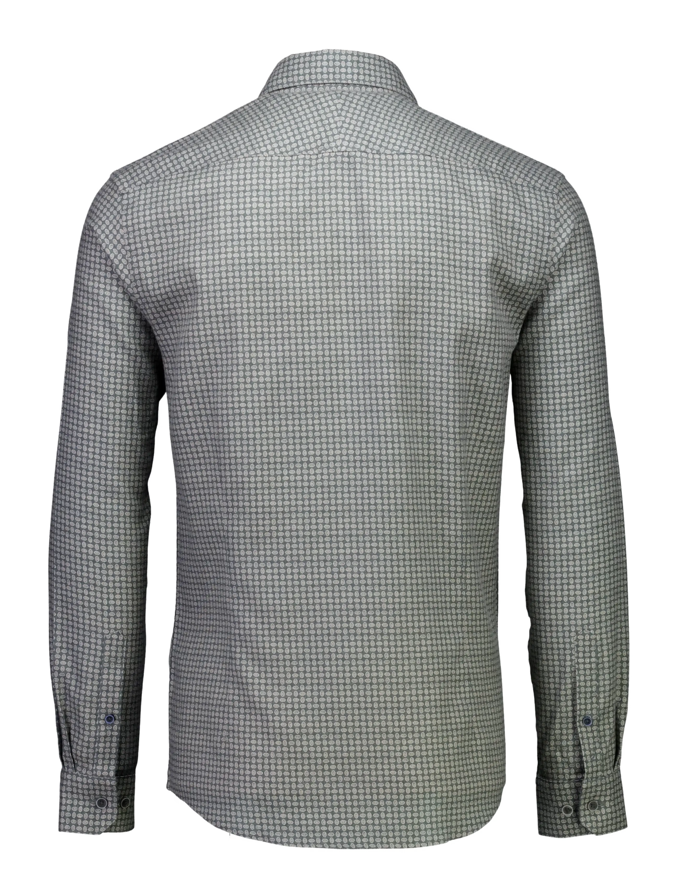 Lindbergh Black - 1927: Cashmere touch twilll AOP shirt WF L/S - formelle hemden - dk green - 2