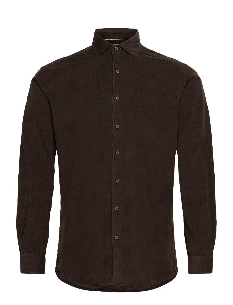 Lindbergh Black - ?1927: Cashmere touch corduroy shi - manchesterskjortor - black olive - 1