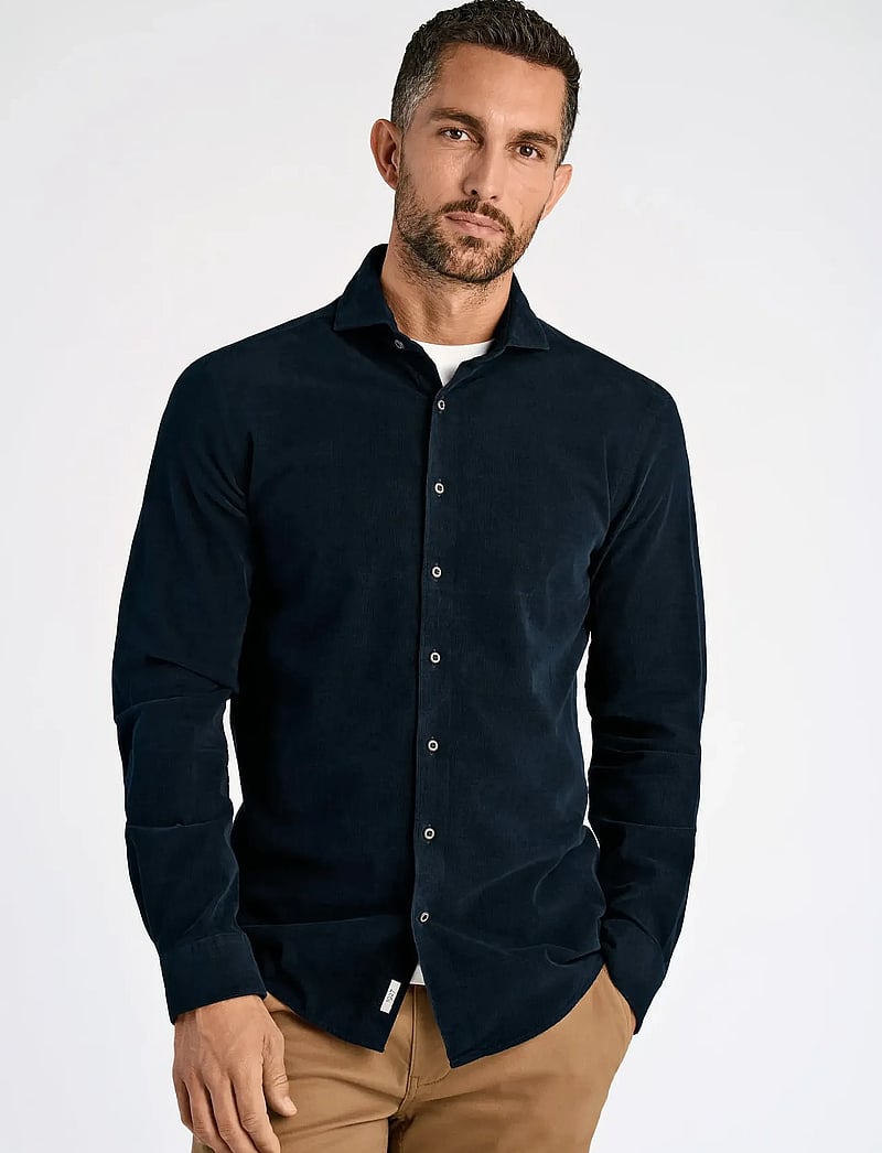 Lindbergh Black - ?1927: Cashmere touch corduroy shi - velvet särgid - navy - 5