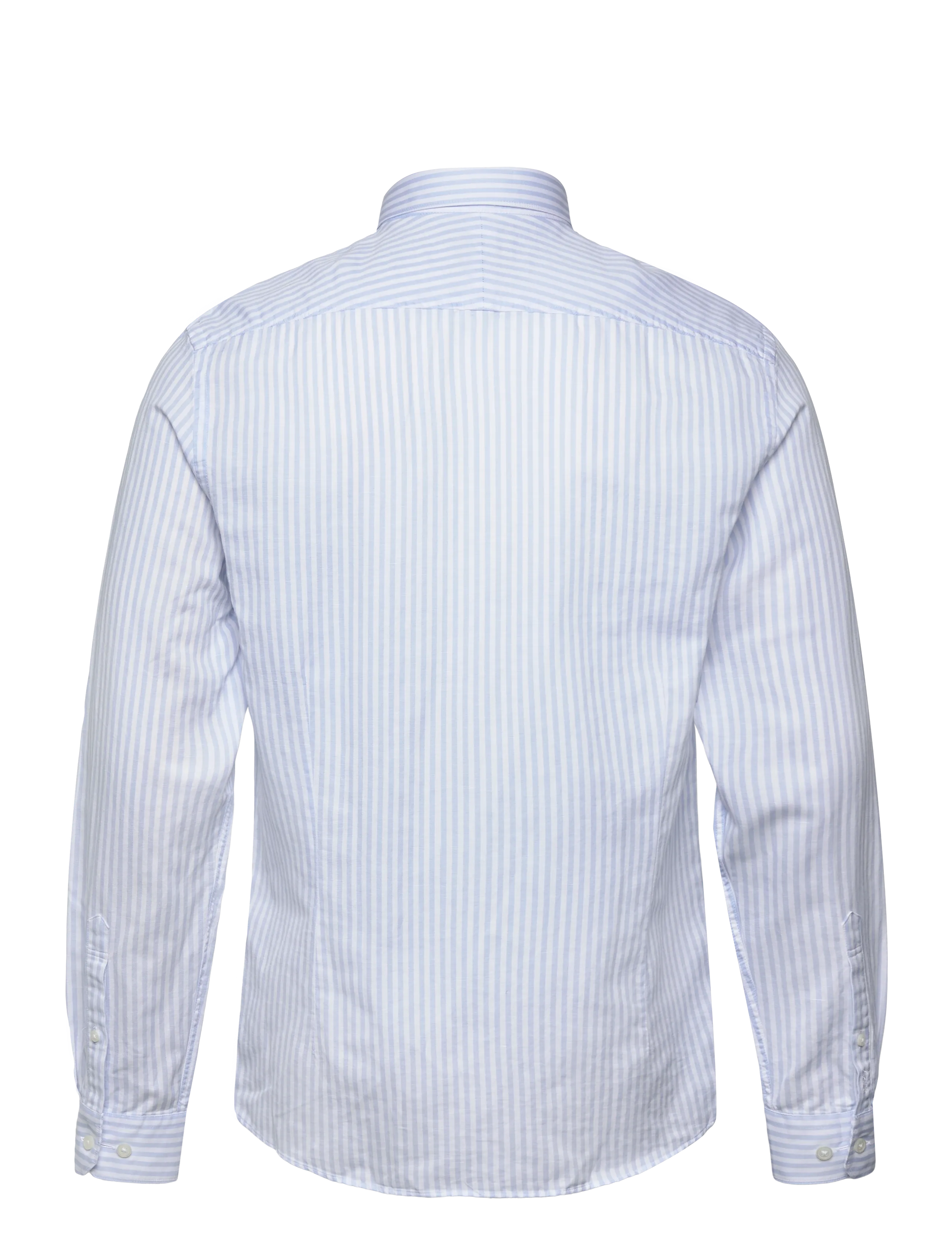 Lindbergh Black - 1927: Cotton/linen soft collar str - gestreifte hemden - lt blue - 2
