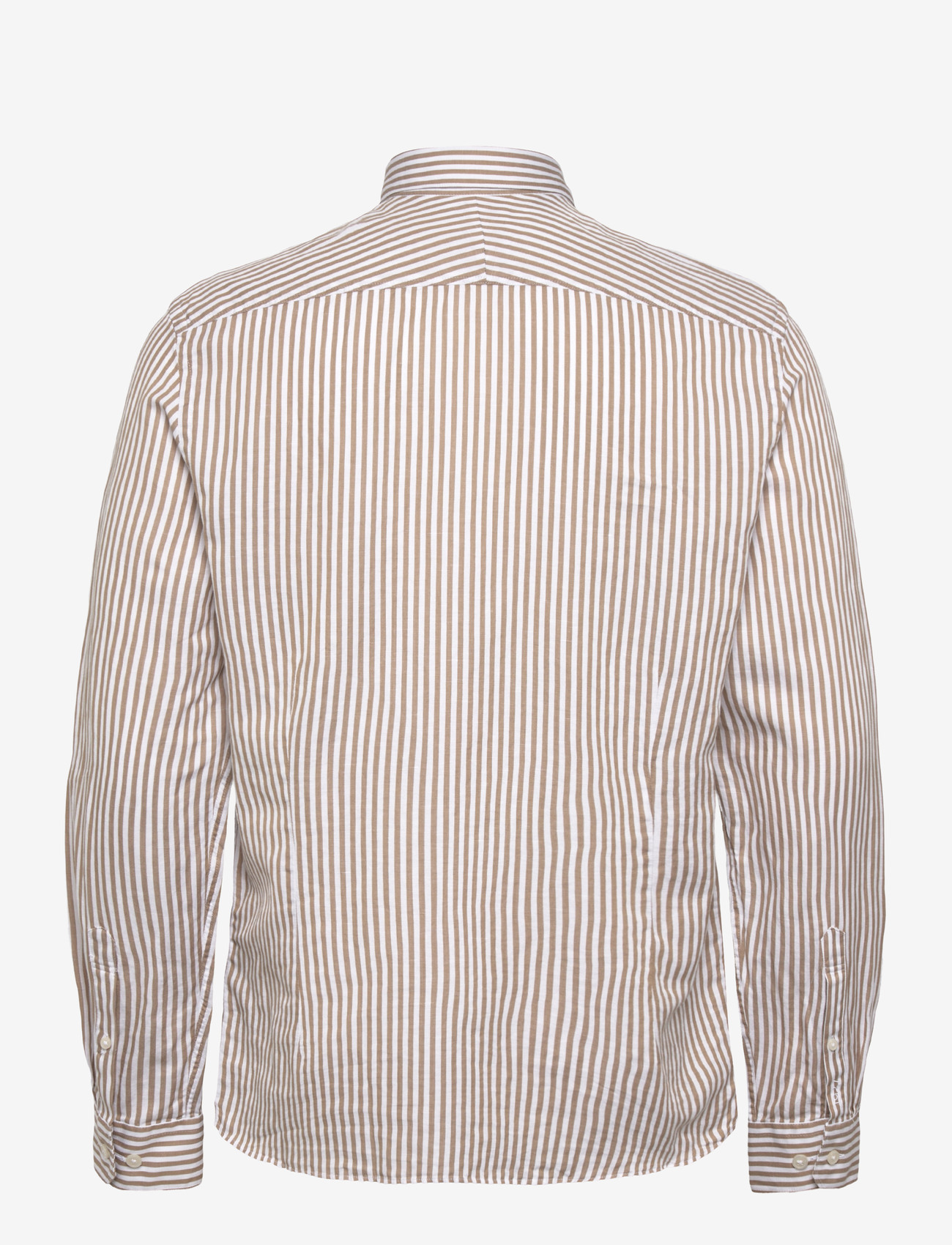 Lindbergh Black - 1927: Cotton/linen soft collar str - stribede skjorter - lt sand - 2