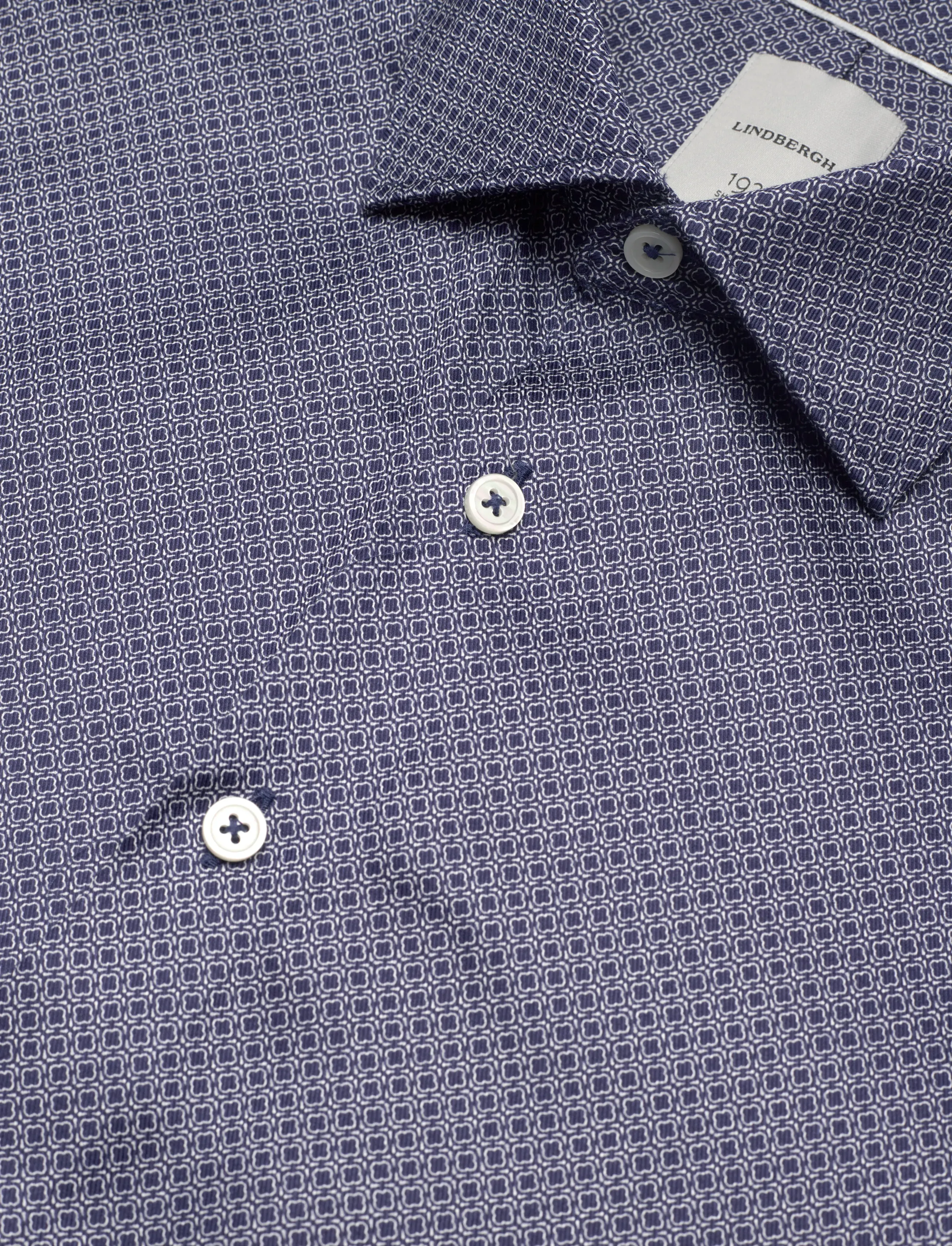 Lindbergh Black - 1927: AOP shirt WF L/S - hemden mit muster - dk blue - 3