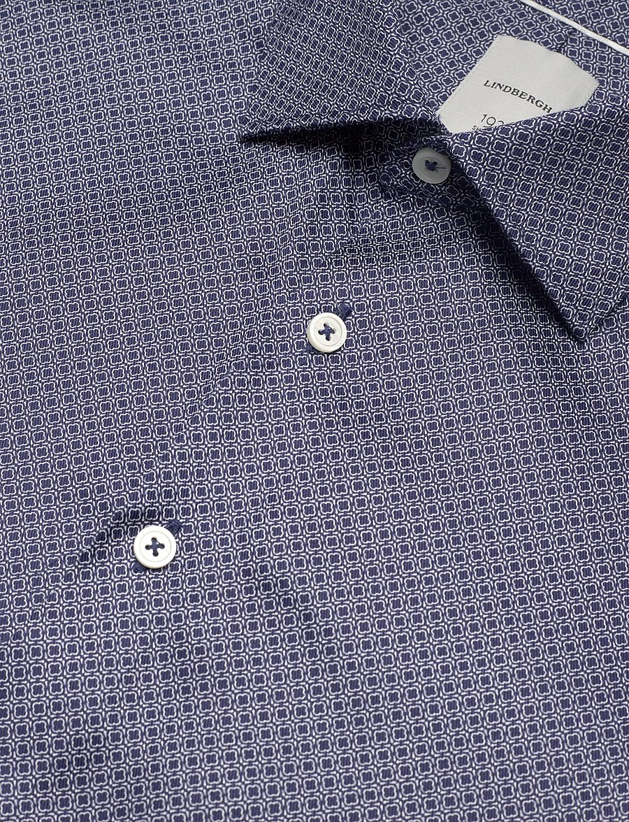 Lindbergh Black - 1927: AOP shirt WF L/S - hemden mit muster - dk blue - 3