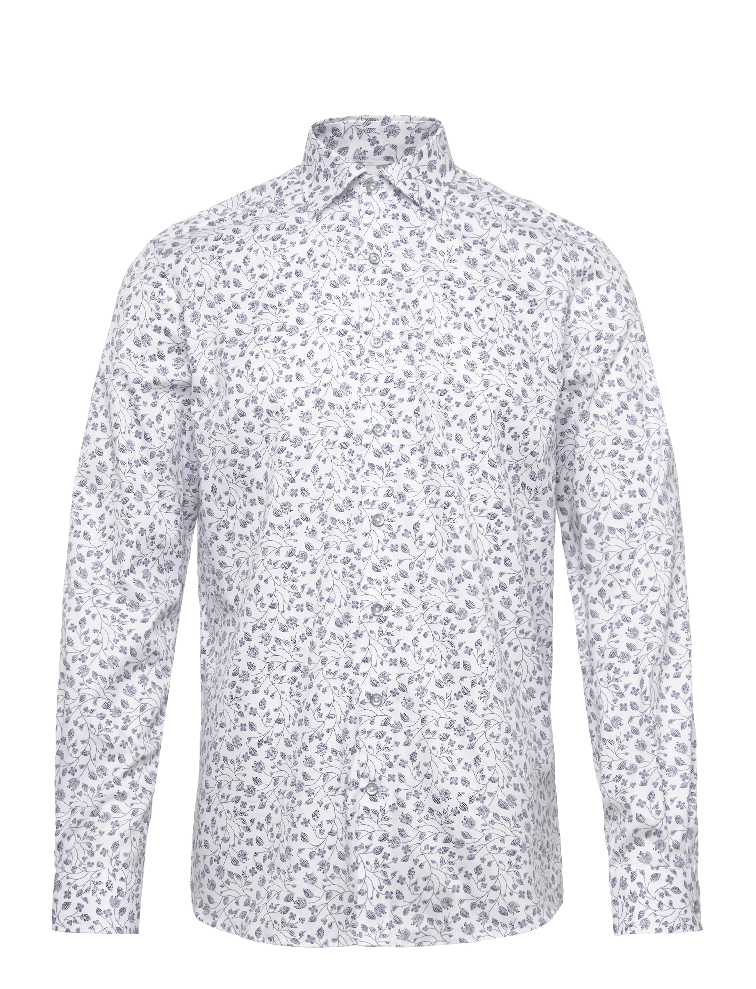 Lindbergh Black 1927: AOP shirt WF L/S - Skjorter - WHITE / white