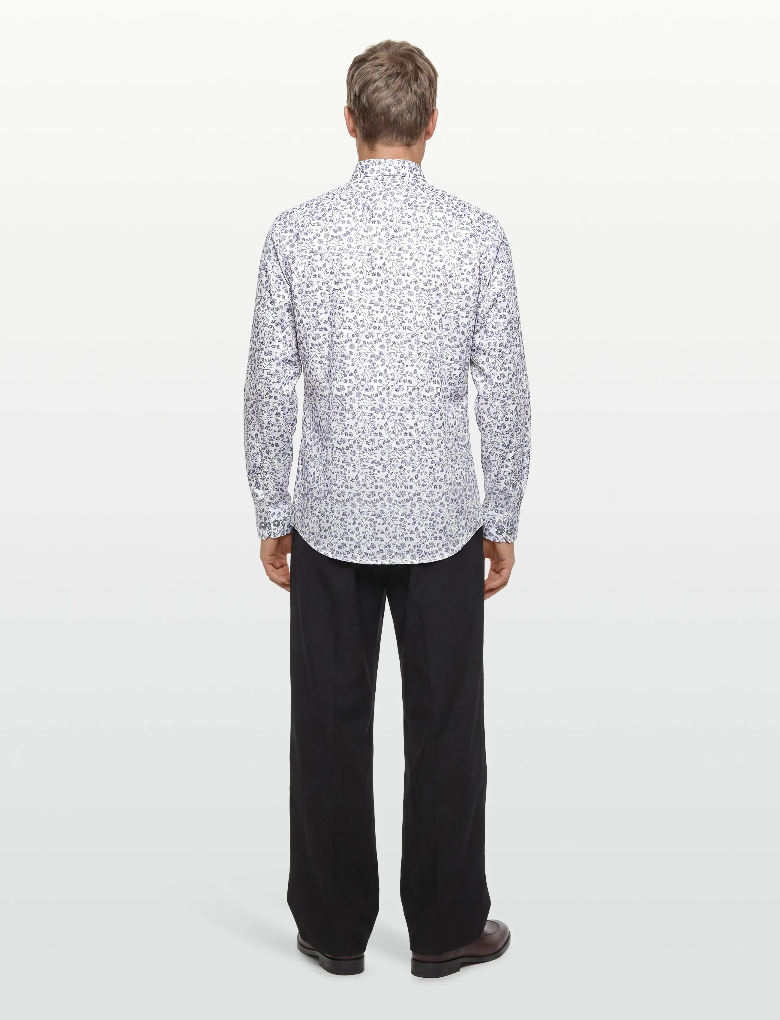 Lindbergh Black - 1927: AOP shirt WF L/S - kuviolliset paidat - white - 4