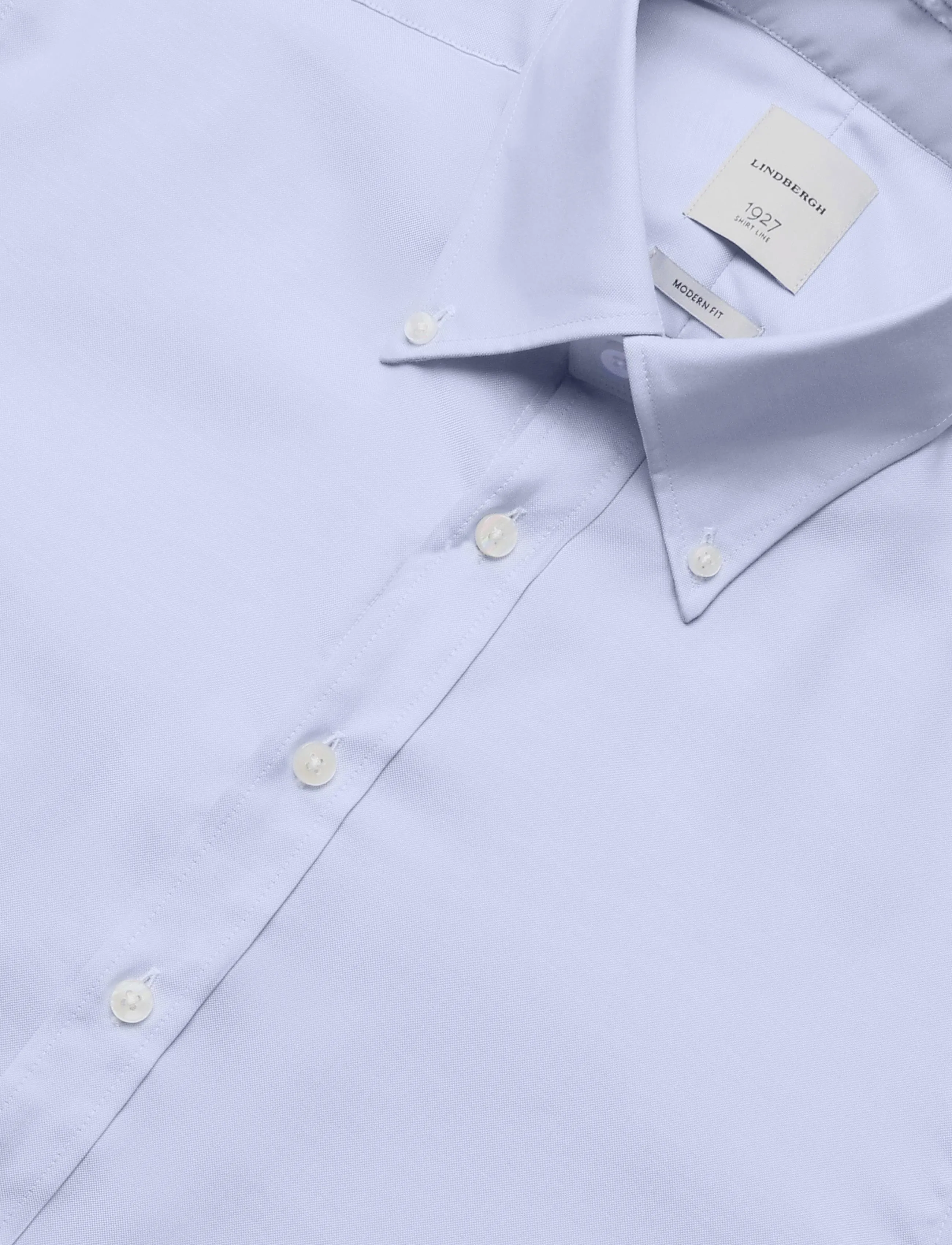 Lindbergh Black - 1927: Pinpoint oxford shirt WF L/S - oxford-hemden - lt blue - 2