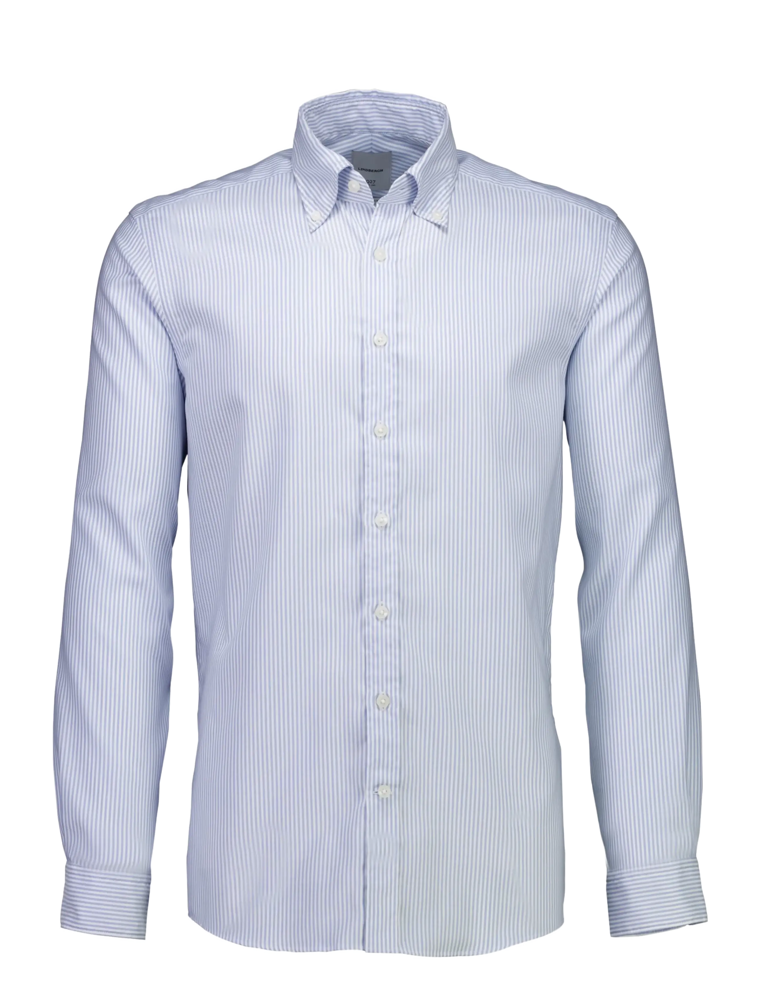 Lindbergh Black 1927: Pinpoint oxford shirt WF L/S - Oxford-Hemden - LT BLUE STRIPE / blue