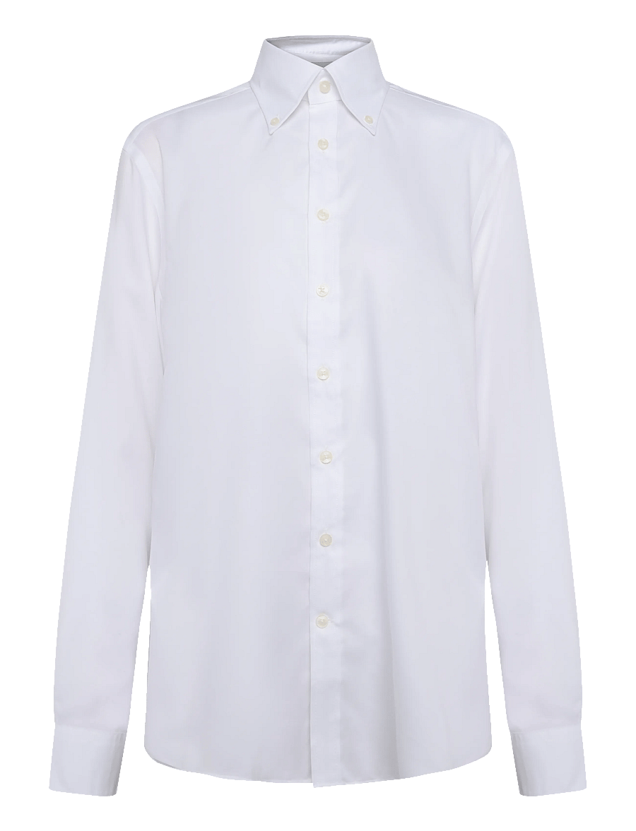 Lindbergh Black - 1927: Pinpoint oxford shirt WF L/S - oksfordo marškiniai - white - 0