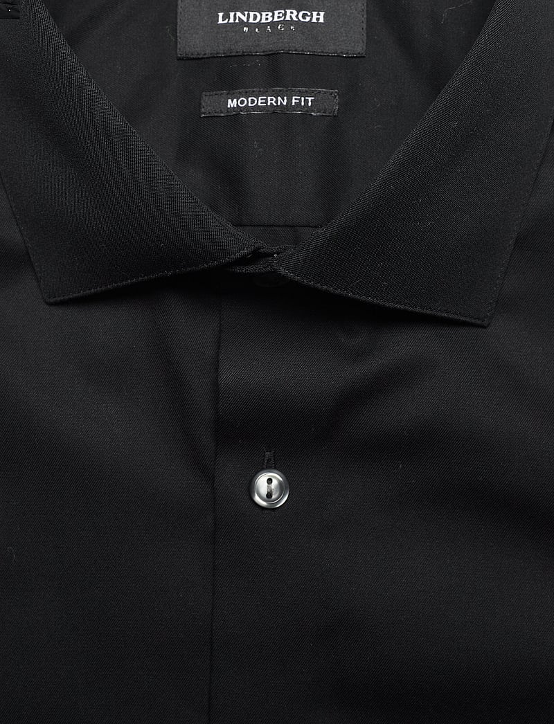 Lindbergh Black - Technical :Cut away collar, tailor - kostymskjortor - black - 3