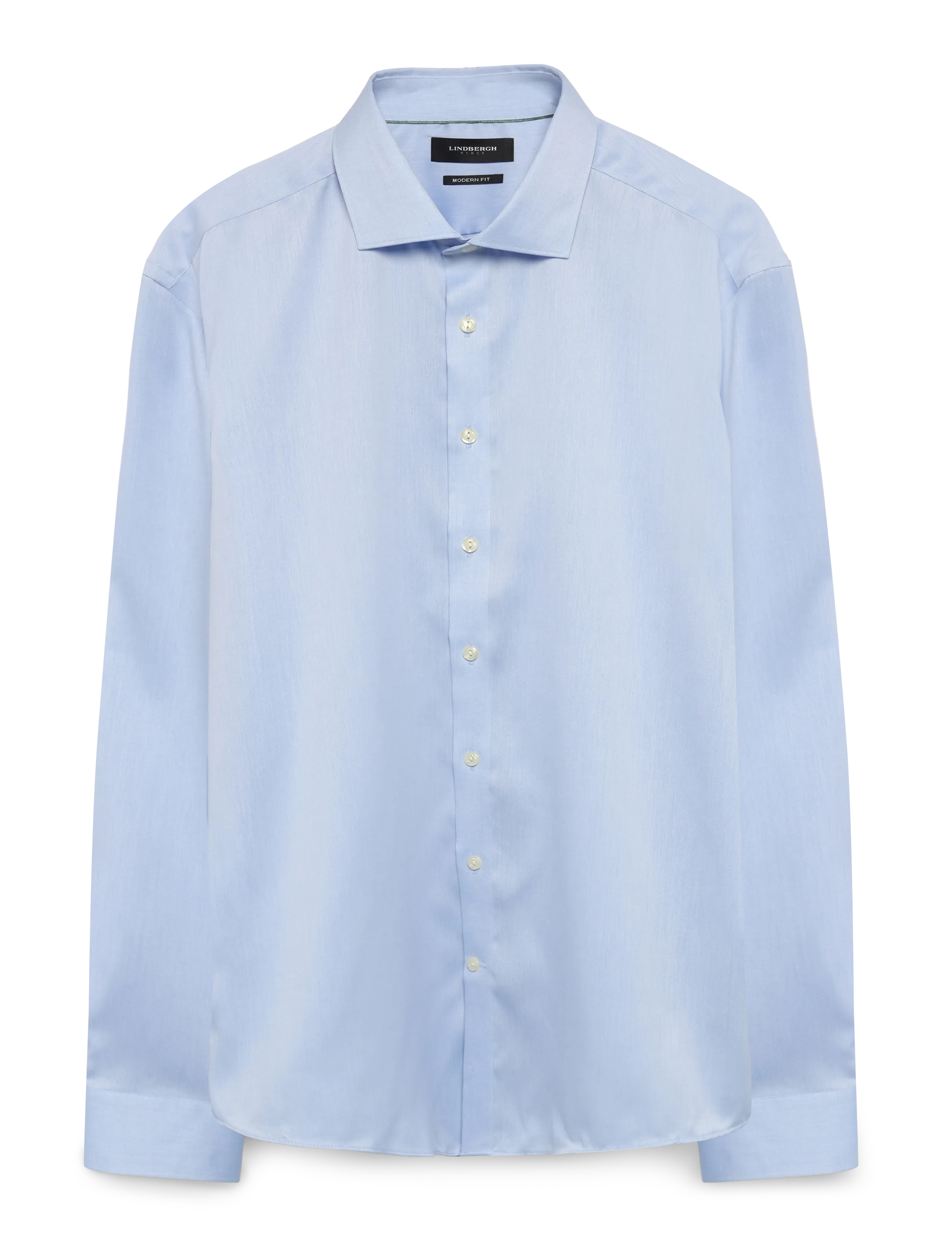 Lindbergh Black Technical :Cut Away Collar, Tailor Fit Cotton Shirt, Wf Ls, S, Shirts, Blau - Business, Männerswear