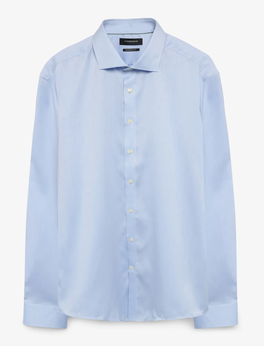 Lindbergh Black - Plain fine twill shirt, WF LS - formal shirts - light blue - 2