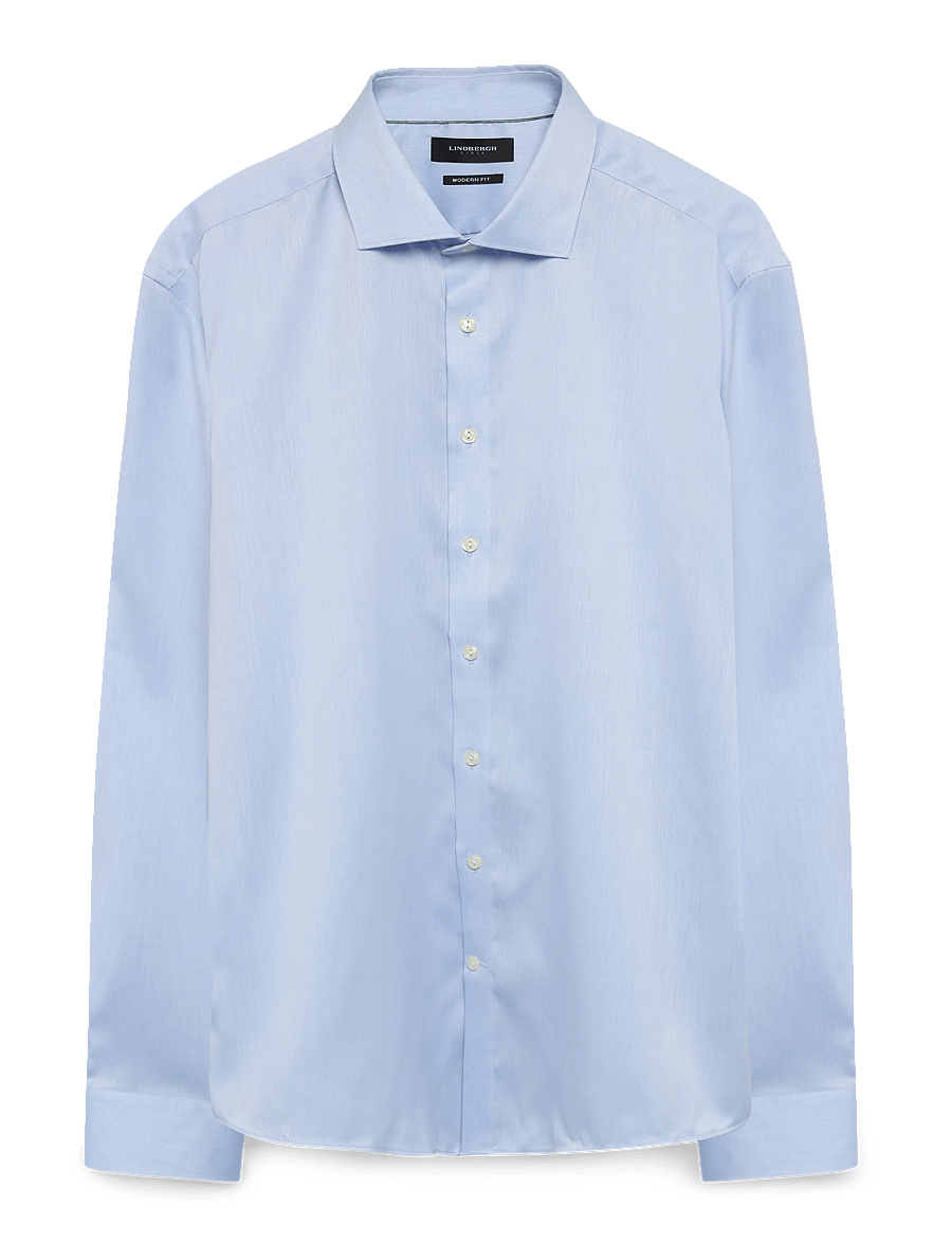 Lindbergh Black - Technical :Cut away collar, tailor fit cotton shirt, WF LS - formelle skjorter - light blue - 1
