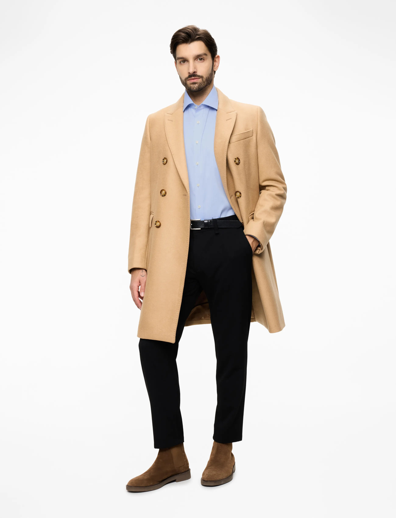 Lindbergh Black - Technical :Cut away collar, tailor - kostymskjortor - light blue - 2