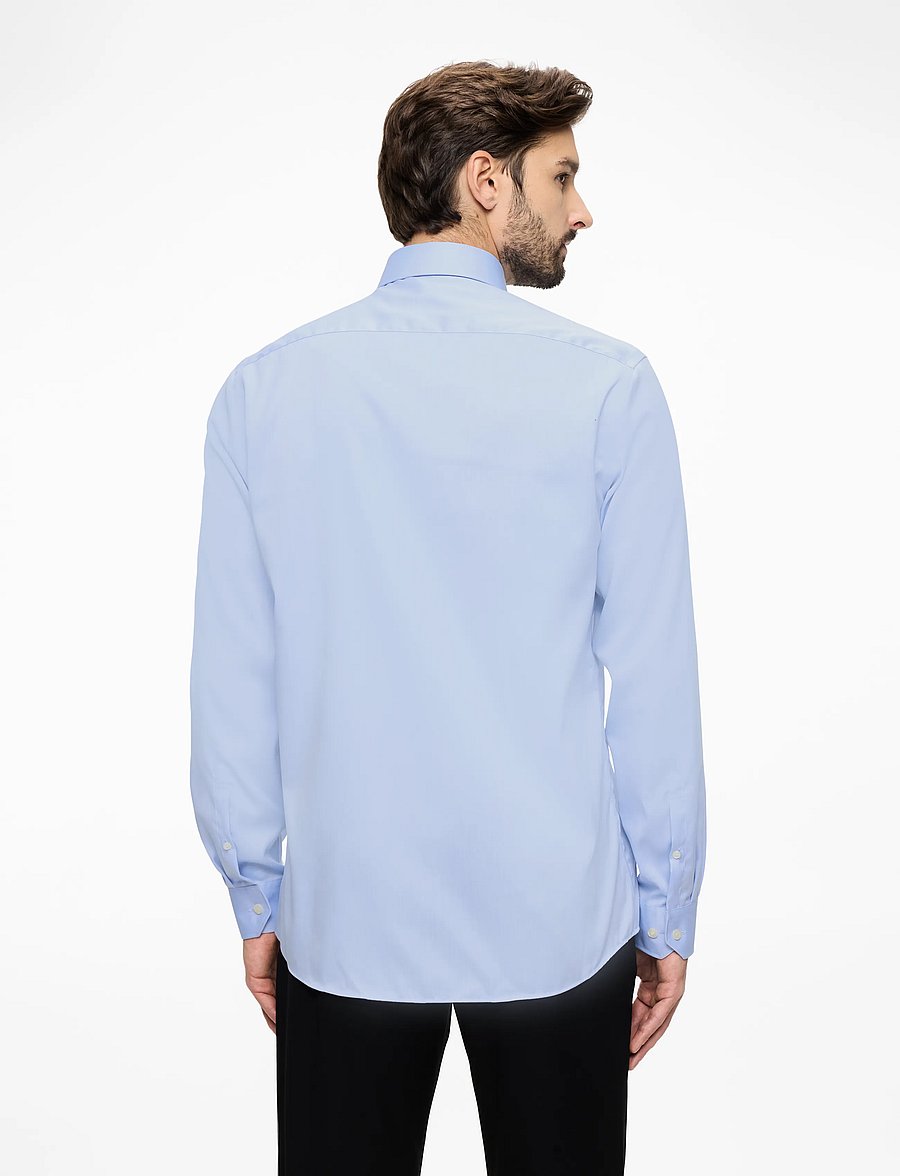 Lindbergh Black - Technical :Cut away collar, tailor fit cotton shirt, WF LS - formelle skjorter - light blue - 4