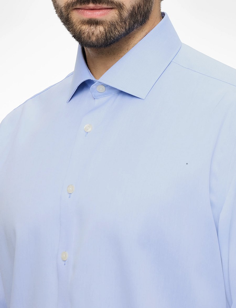 Lindbergh Black - Technical :Cut away collar, tailor fit cotton shirt, WF LS - formelle skjorter - light blue - 5