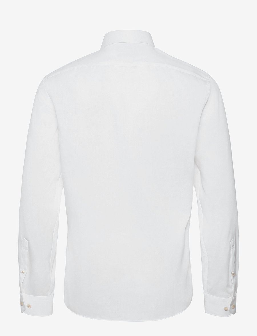 Lindbergh Black - Technical :Cut away collar, tailor fit cotton shirt, WF LS - formal shirts - white - 2