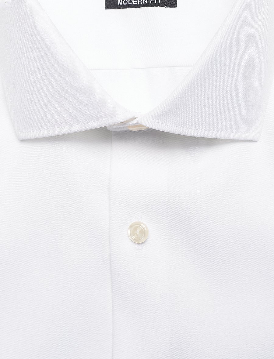 Lindbergh Black - Technical :Cut away collar, tailor fit cotton shirt, WF LS - formal shirts - white - 3