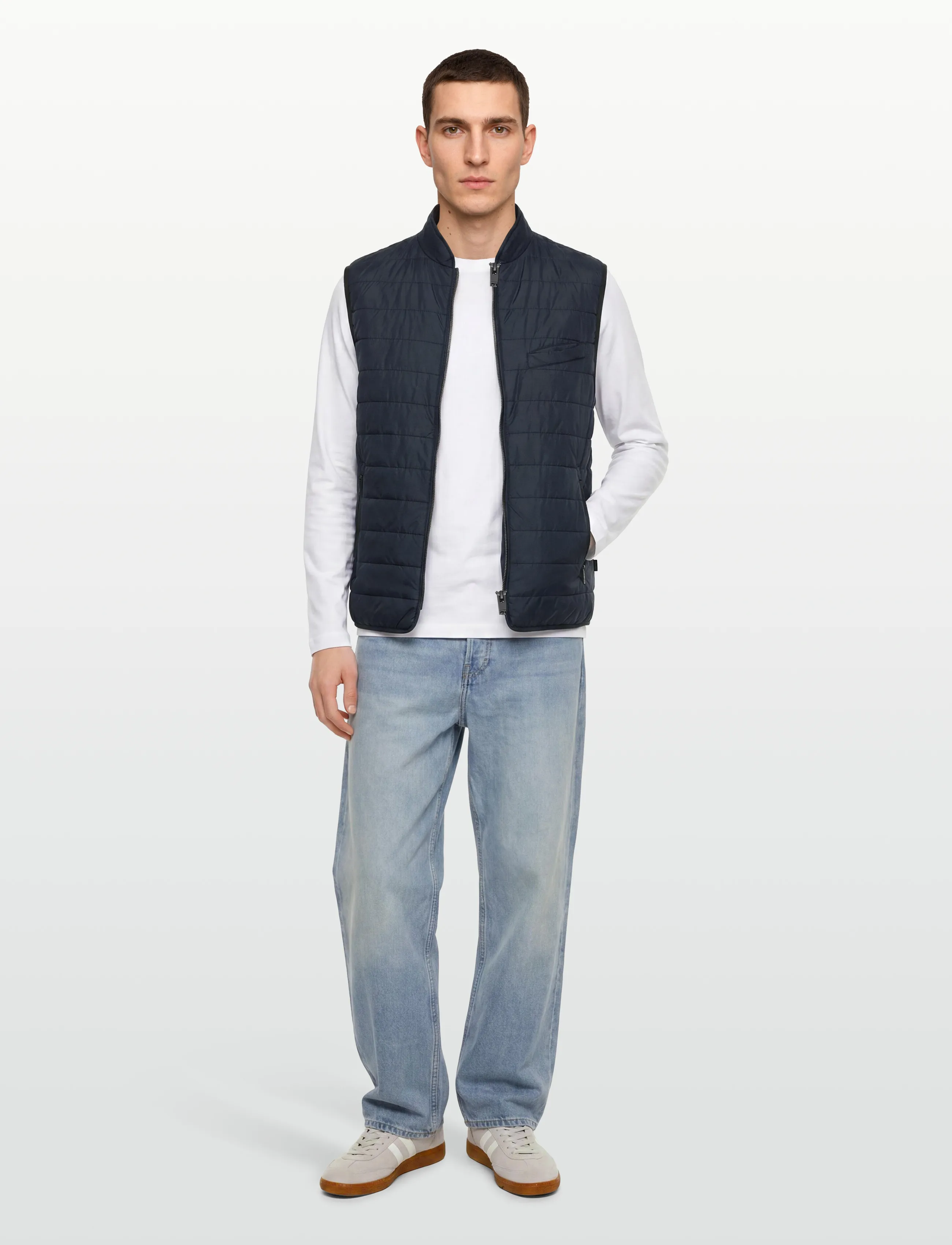 Lindbergh Black ?Light padded zip through vest - Westen - DK NAVY / navy