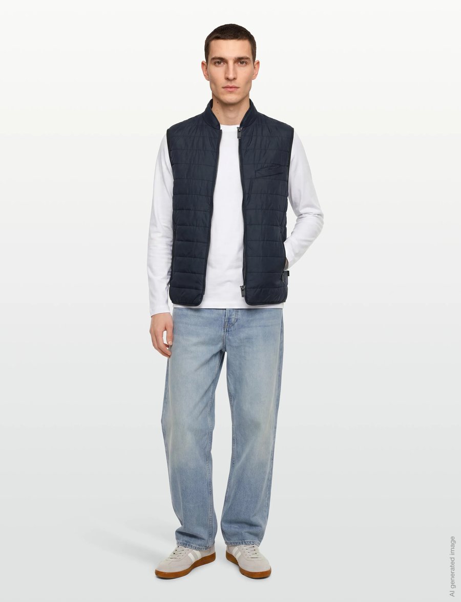 Lindbergh Black - ?Light padded zip through vest - westen - dk navy - 0