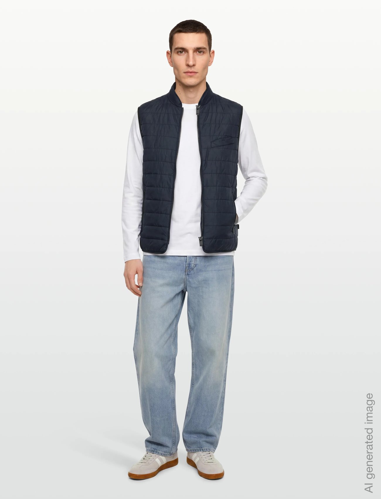 ?Light padded zip through vest - DK