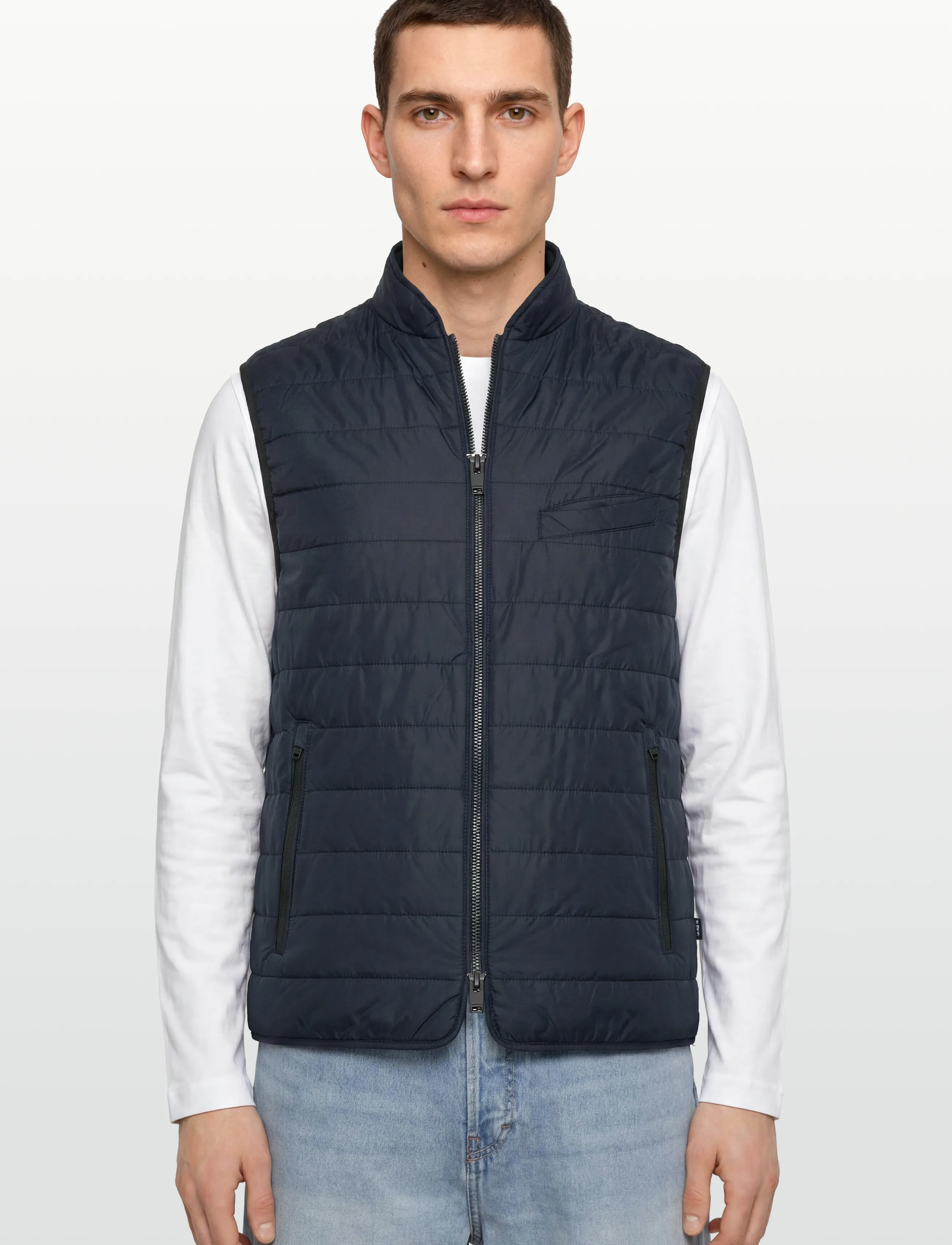 Lindbergh Black - ?Light padded zip through vest - westen - dk navy - 3