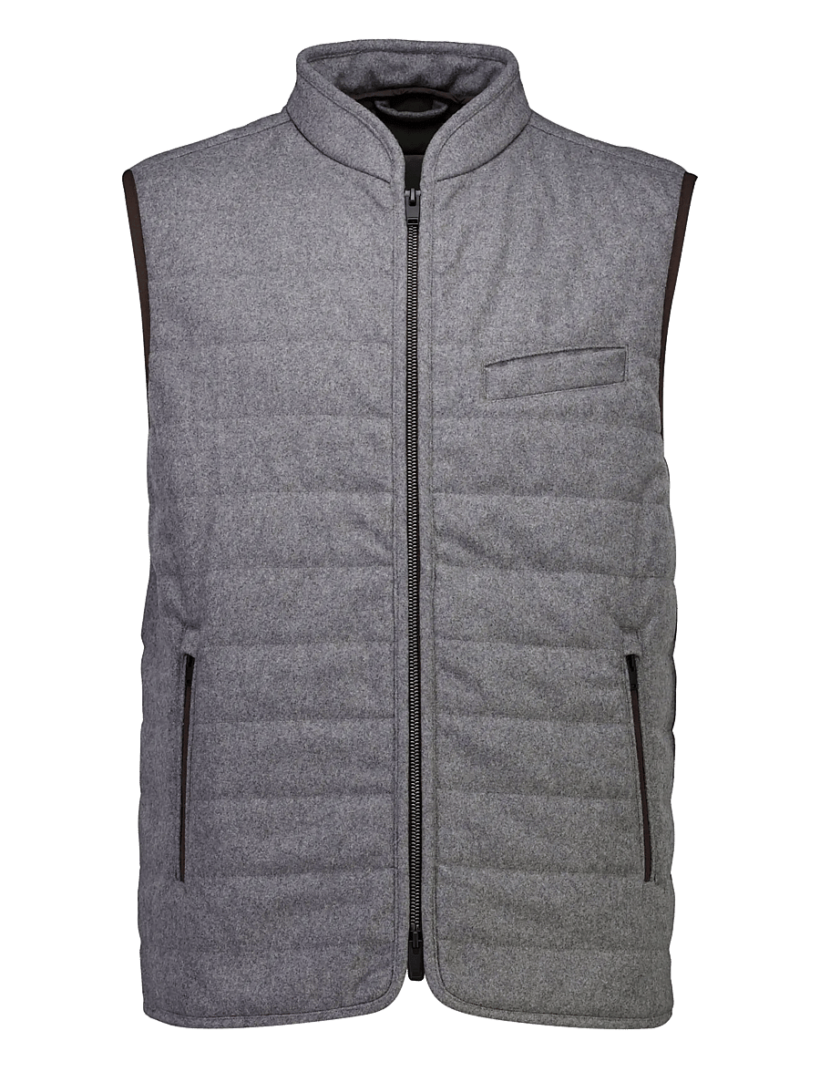 Lindbergh Black - Light padded zip through vest - vests - grey mel - 1