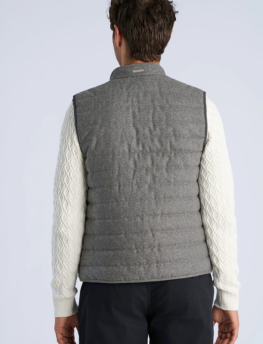 Lindbergh Black - Light padded zip through vest - vests - grey mel - 4