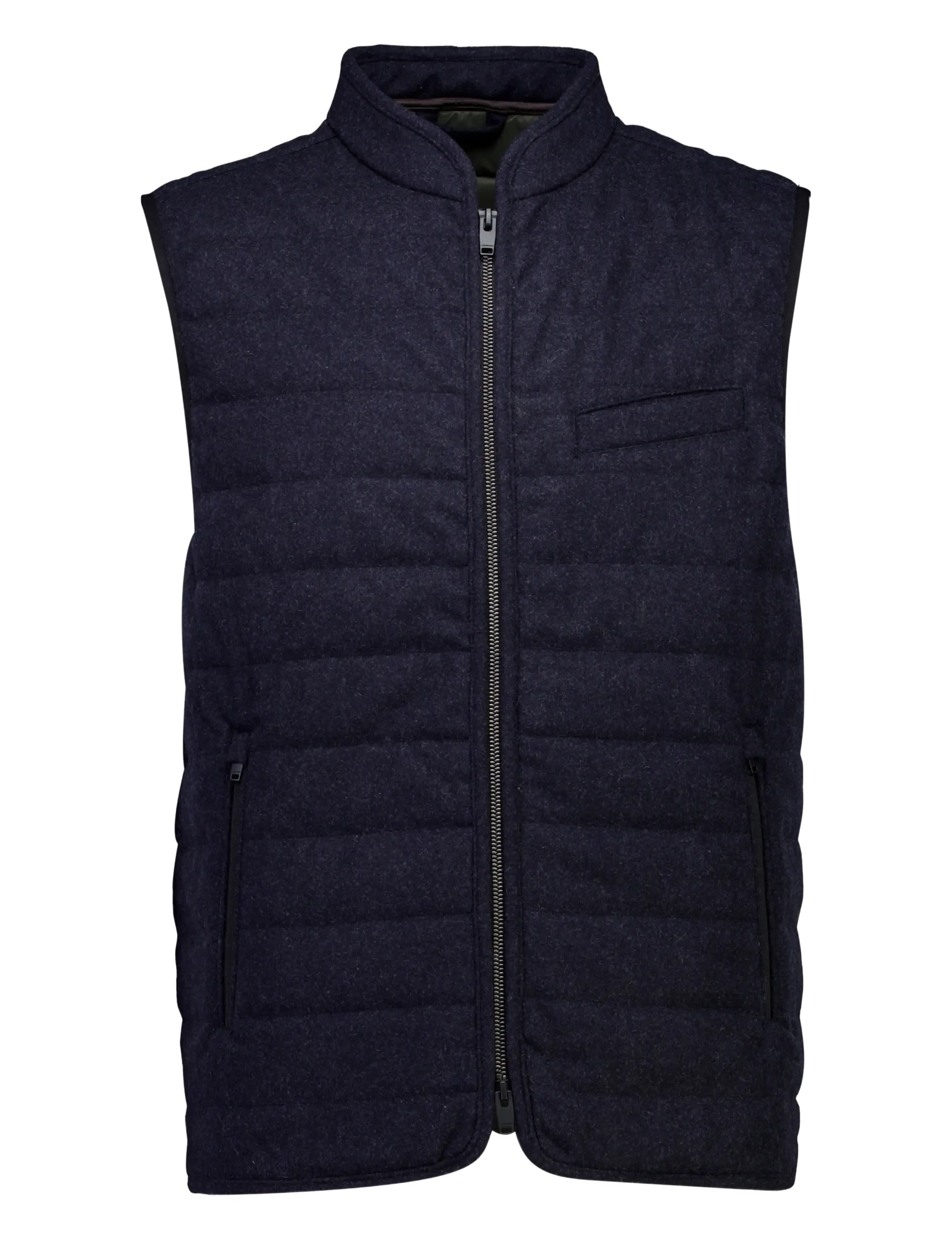 Lindbergh Black - Light padded zip through vest - navy mel - 1