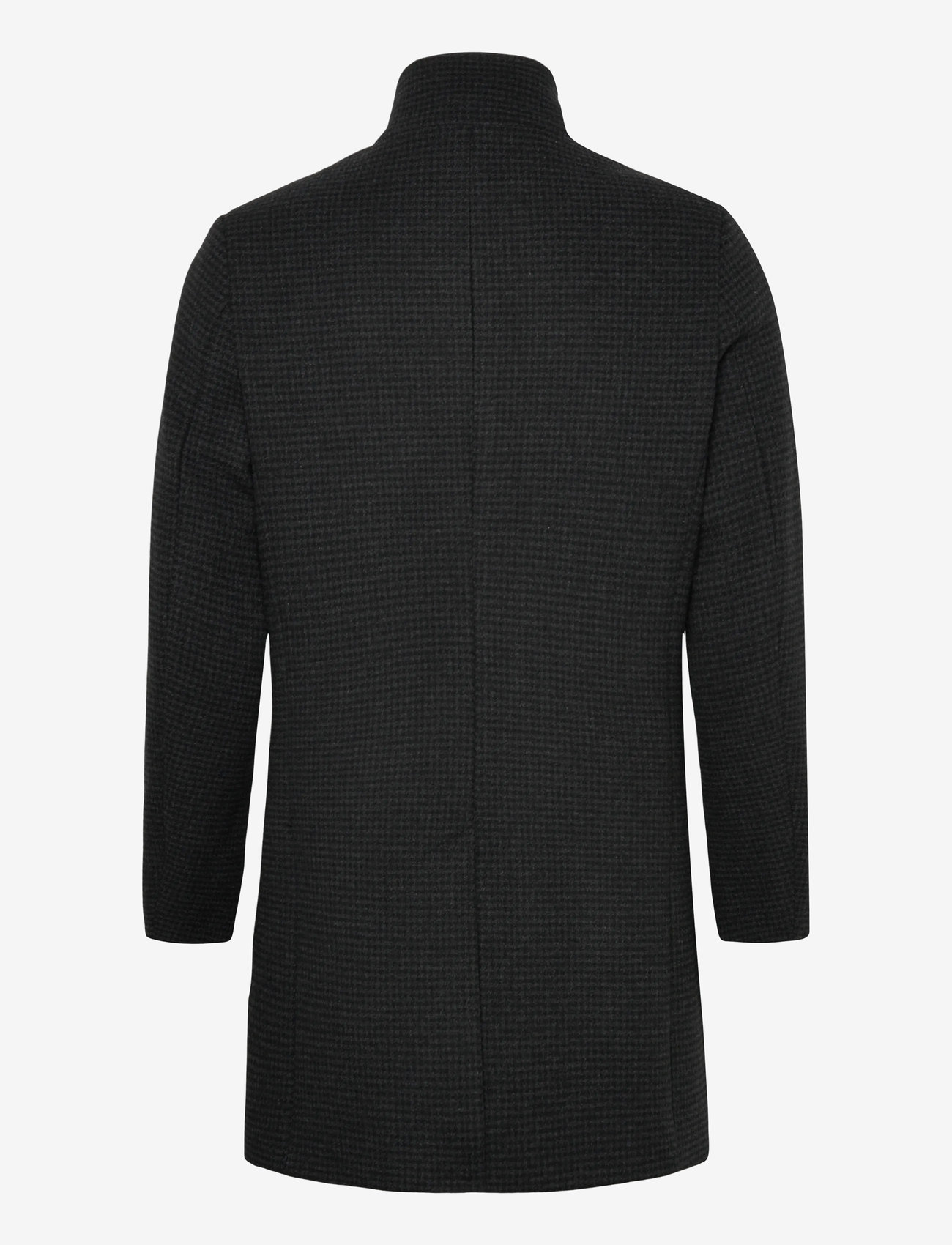 Lindbergh Black - Detachable collar wool coat - talvejoped - black mel - 1