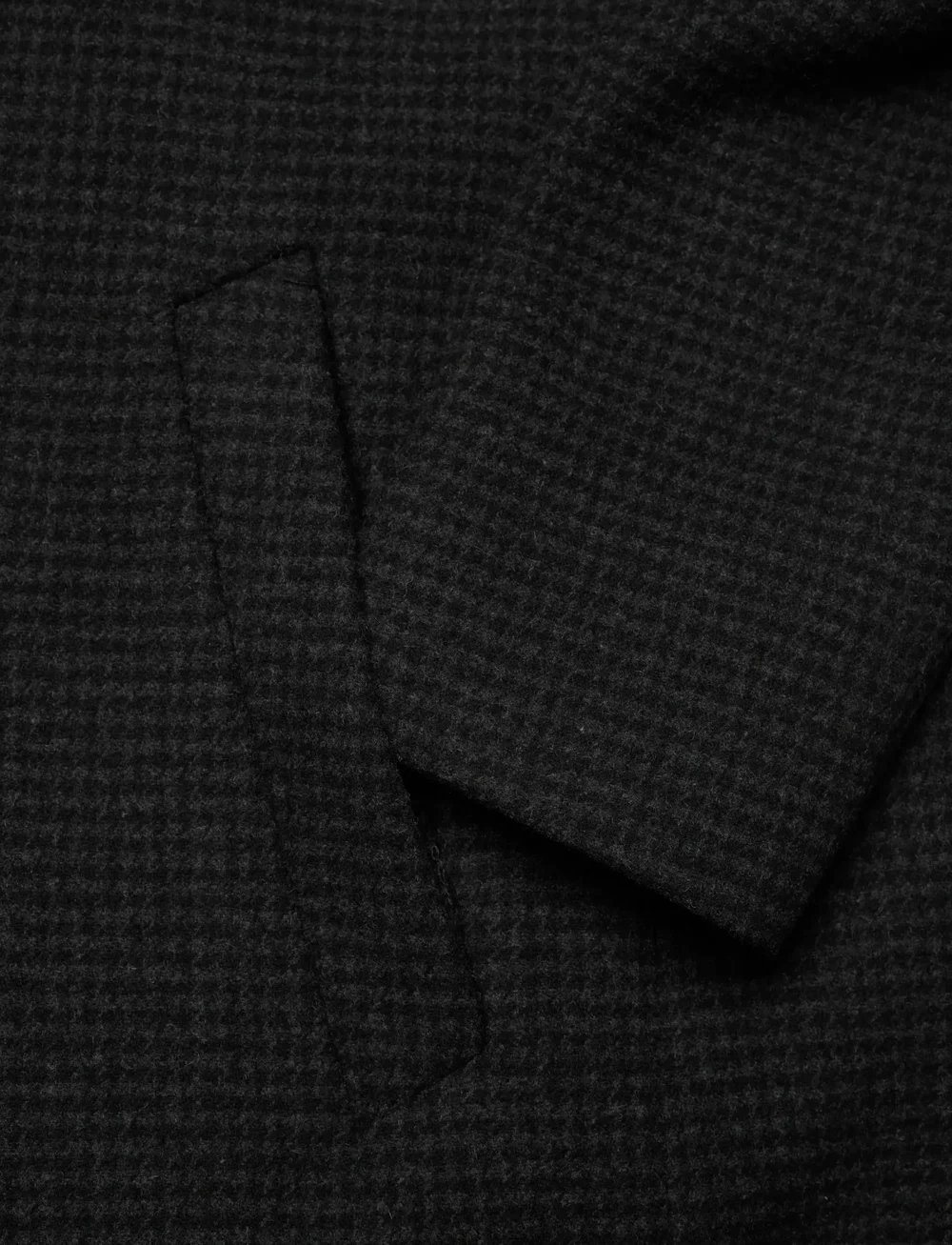Lindbergh Black - Detachable collar wool coat - wool coats - black mel - 3