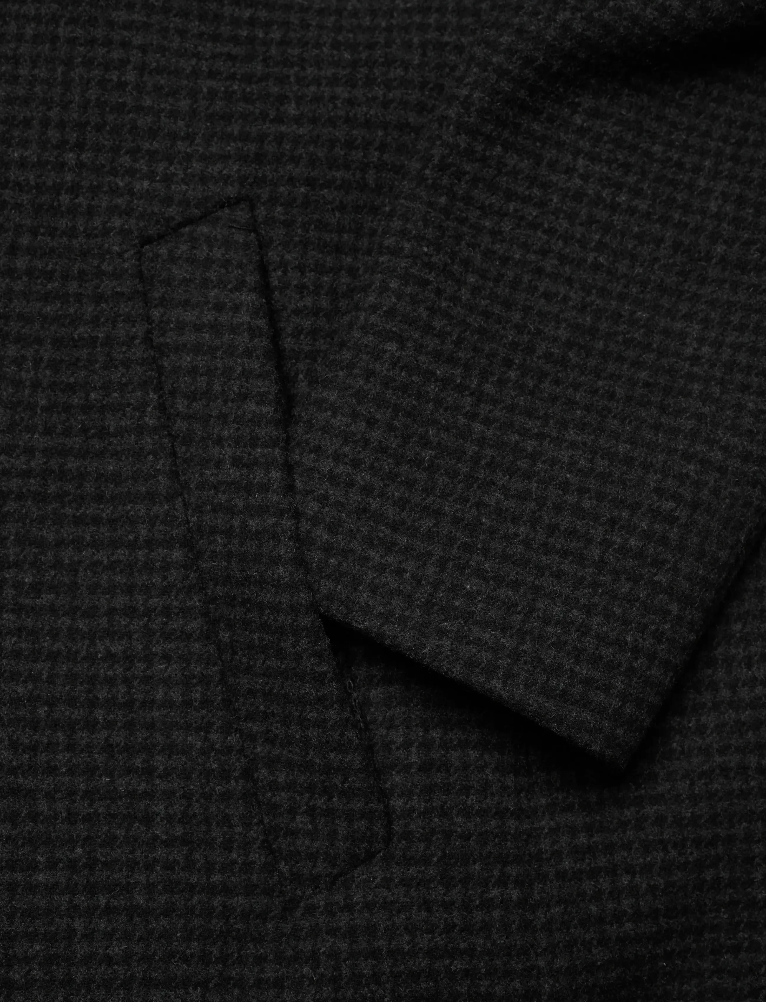 Lindbergh Black - Detachable collar wool coat - wool coats - black mel - 3